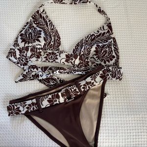 Brown and White Victoria’s Secret Bikini